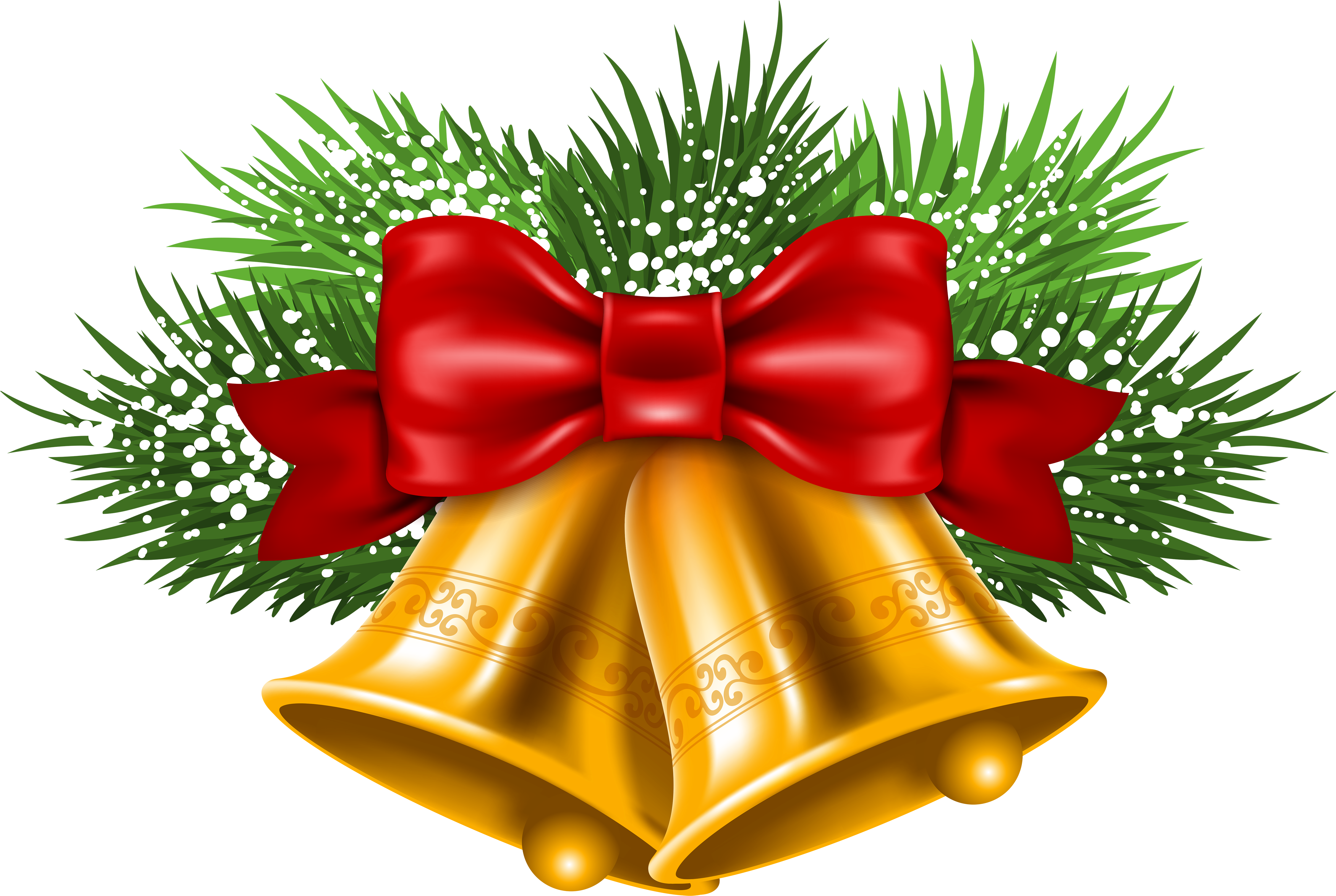 Christmas Bell Hd Png Picture - Gearbest Christmas Bells Print Decorative Sofa Pillowcase (4928x3383), Png Download