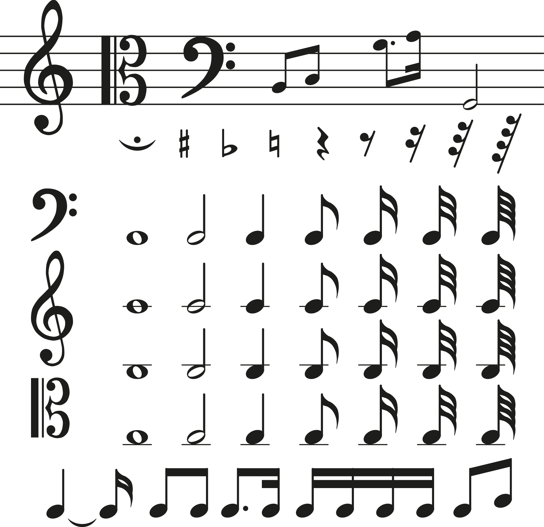 Various Music Symbols Material Music Note Icons Free Transparent