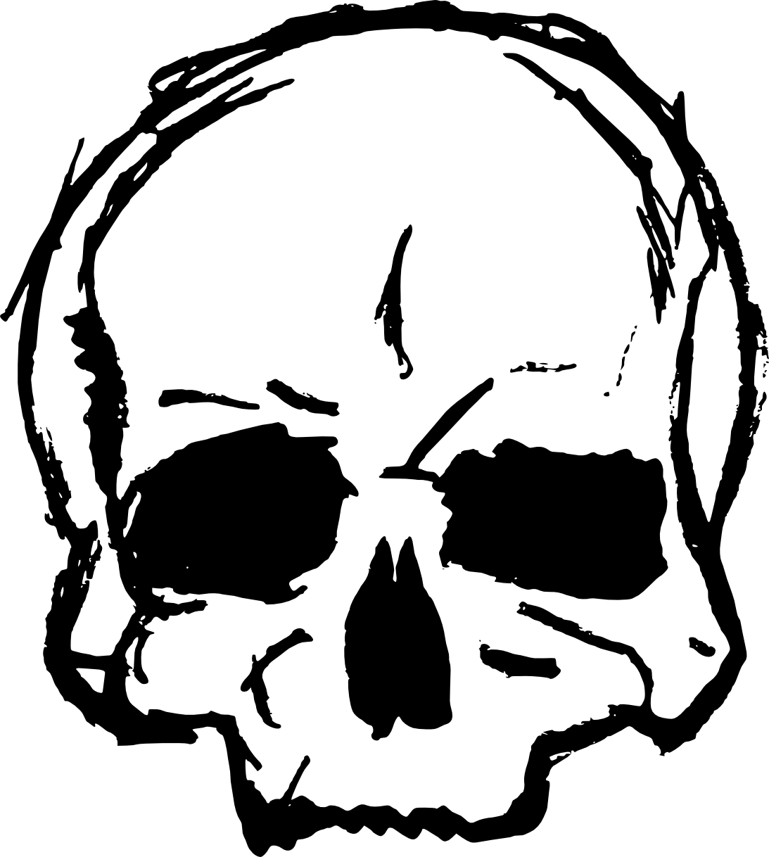 Free Download - Skull Clip Art Transparent (1093x1218), Png Download