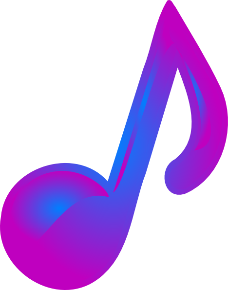 Musical Notes Clipart Music Symbol - Music Notes Purple (468x594), Png Download