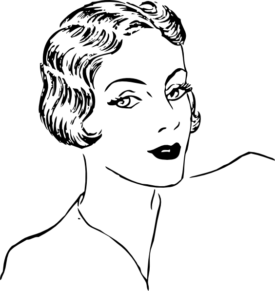 Original Png Clip Art File Woman Bob Haircut Svg Images (564x597), Png Download