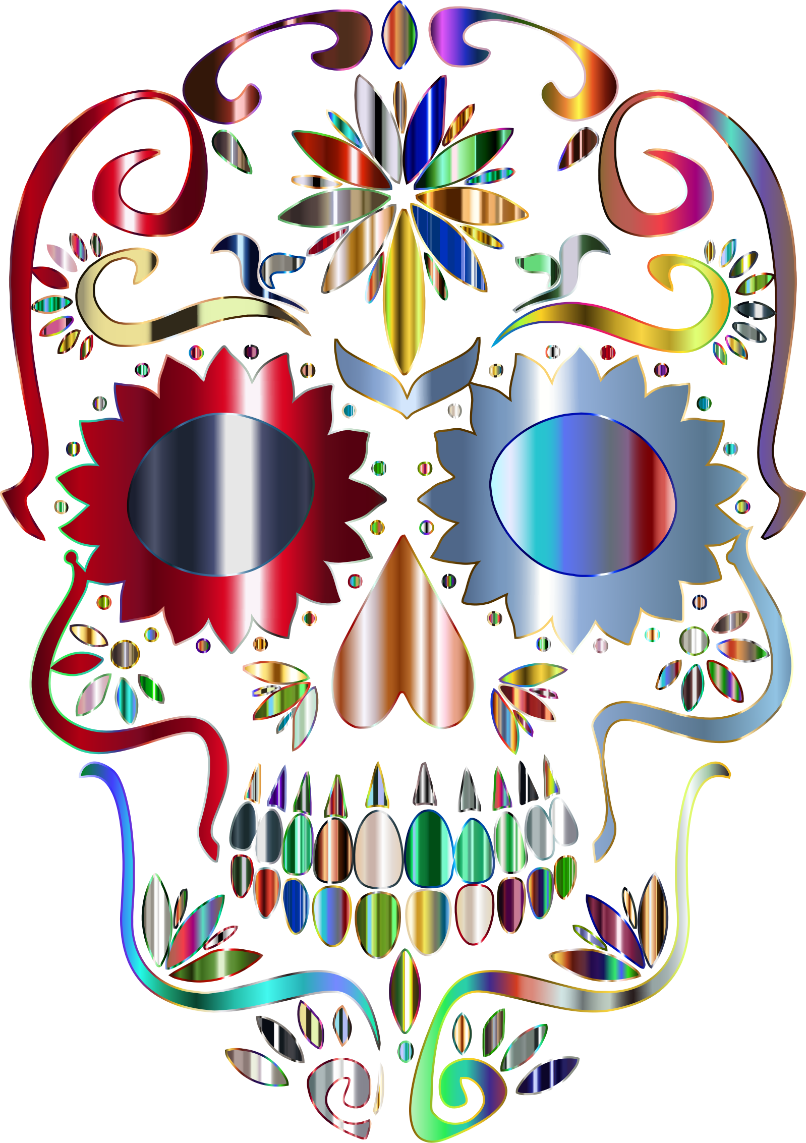 Sugar Skull Clipart Transparent Background - Sugar Skull Day Of The Dead Samsunggalaxy S5 Phone (1598x2266), Png Download