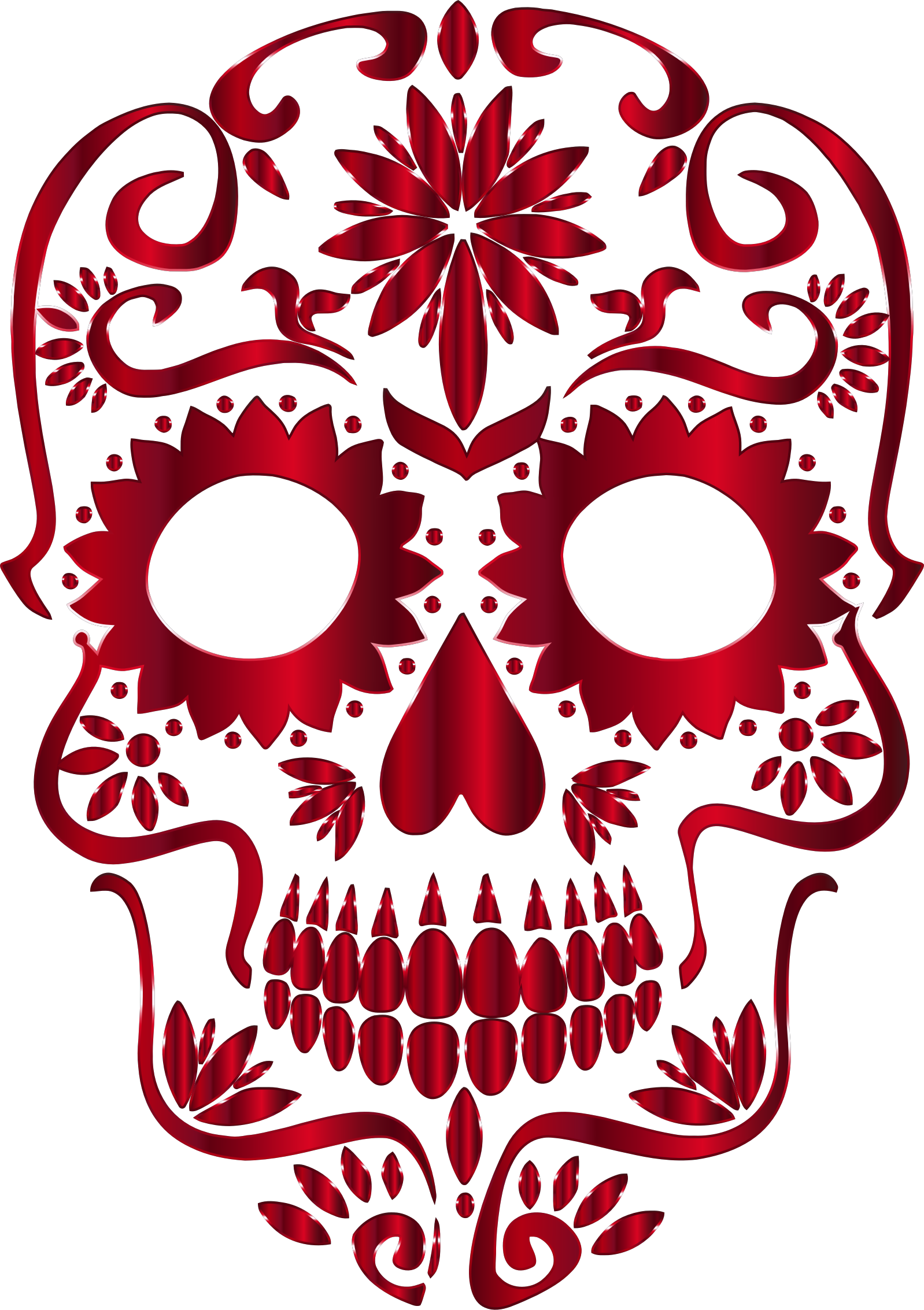 Skull Clipart Transparent Background - Sugar Skull Render (1598x2266), Png Download