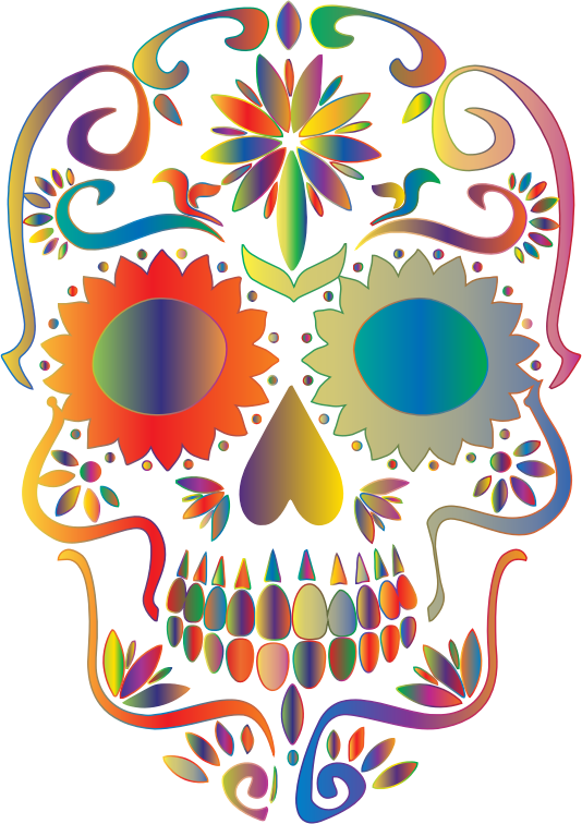 Sugar Skull Clipart Transparent Background - Sugar Skull No Background (534x756), Png Download