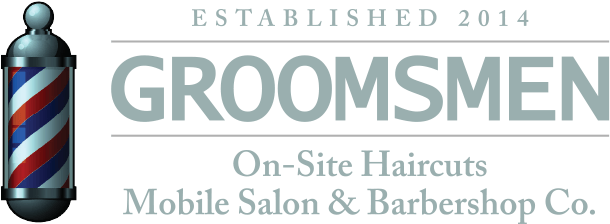 Groomsmen On-site Haircuts Mobile Salon & Barbershop - Barber (622x230), Png Download