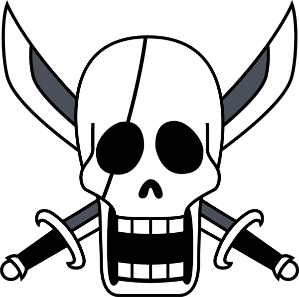 Gold Pirates Skull - One Piece Shanks Flag (600x596), Png Download