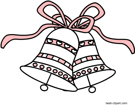 Free Wedding Bells Clipart In Png Format - Wedding Images In Line Art (450x450), Png Download