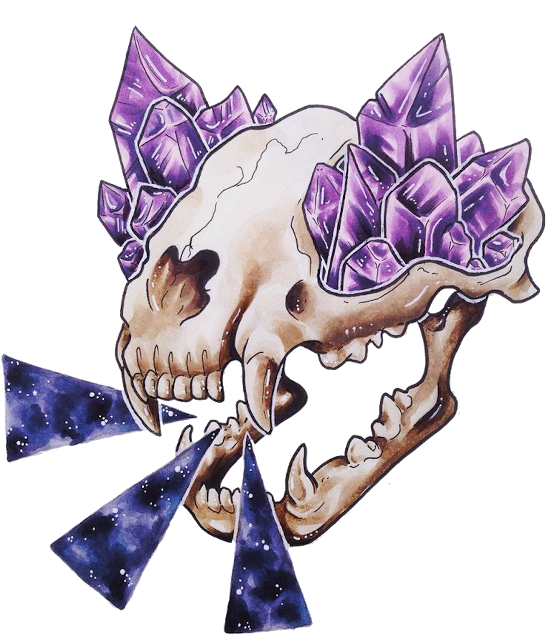 Catffeine Pop Art Skull - Skull Pop Art Png (1296x1296), Png Download