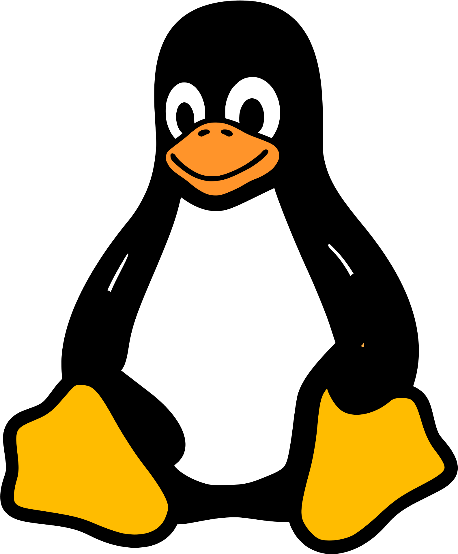 Post - Linux Penguin (1057x1280), Png Download