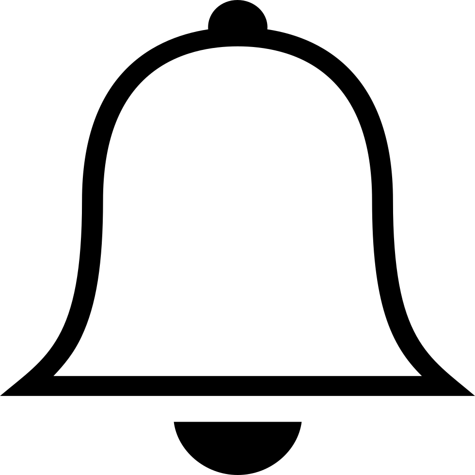 Ios Bell Outline Comments - Bell Icon Outline Png (980x980), Png Download