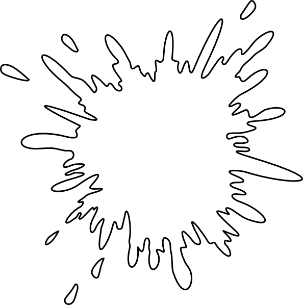 Paint Splash Black Png - Paint (594x598), Png Download