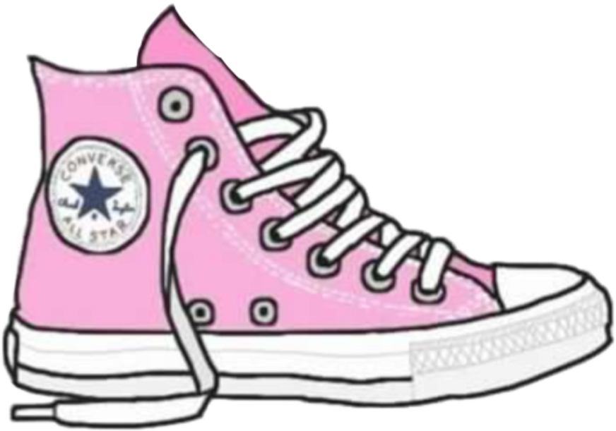 Tumblr Cartoon Pink Converse Allstar Freetoedit Royalty - Png Shoes (1024x1024), Png Download