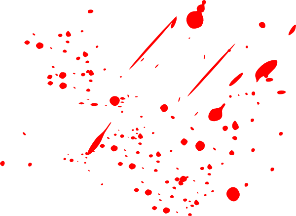 Black Paint Splatter Clipart - Red Paint Splatter Png (600x437), Png Download