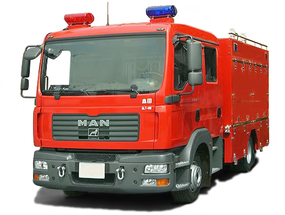 Fire Brigade Truck Free Png Image - Swahili Times (560x423), Png Download