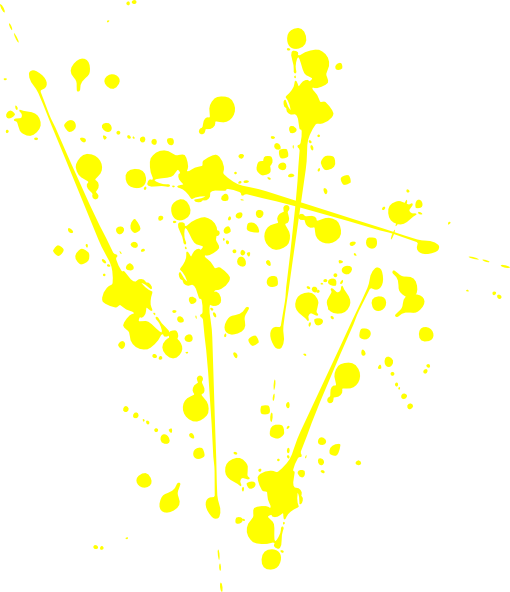 Yellow Paint Splat Clip Art At Clker Com Vector Clip - Yellow Paint Splatter On Black (510x592), Png Download