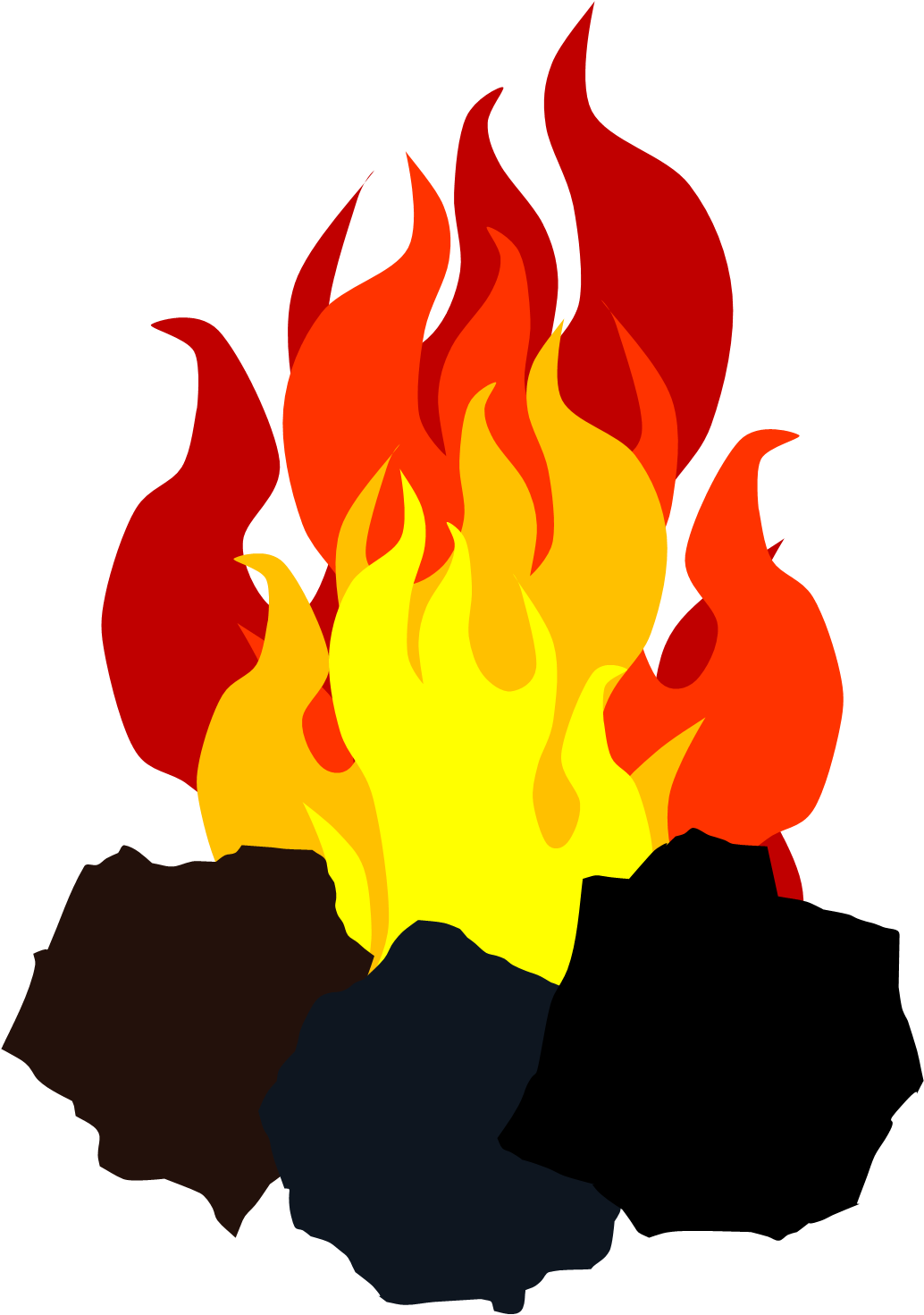 Caol Clipart On Fire - Coal Fire Vector (1034x1471), Png Download