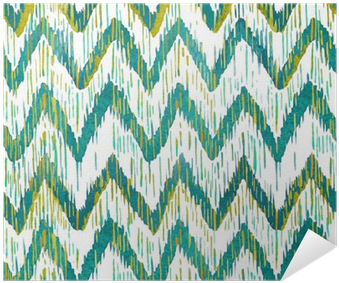 Watercolor Ikat Chevron Seamless Pattern - Watercolor Painting (400x400), Png Download
