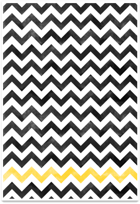 Poster Watercolor Chevron Ii De Lorena Valimna - Athens Ohio With Heart Map (800x800), Png Download