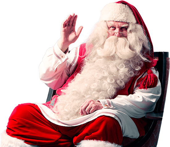 Download - Santa Claus Sitting Png (560x474), Png Download