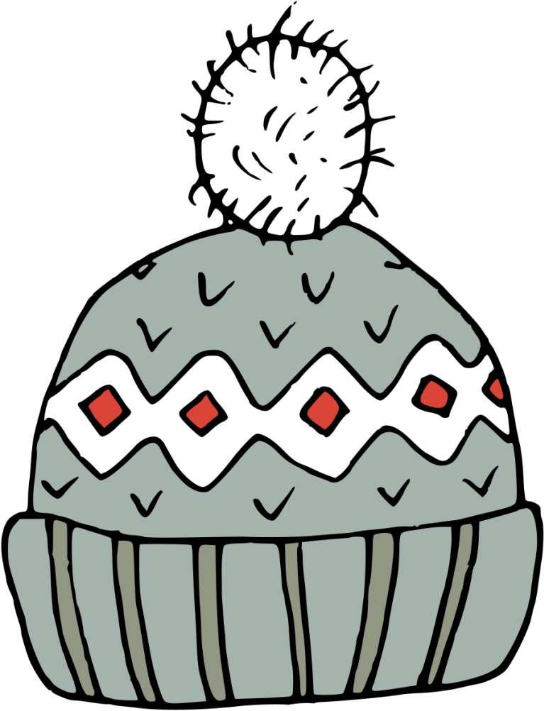 Hand Painted A Gray Hat Winter Transparent Decorative - Hat (1024x1024), Png Download