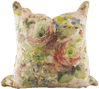 Watercolor Floral Pillow - Cushion (500x334), Png Download