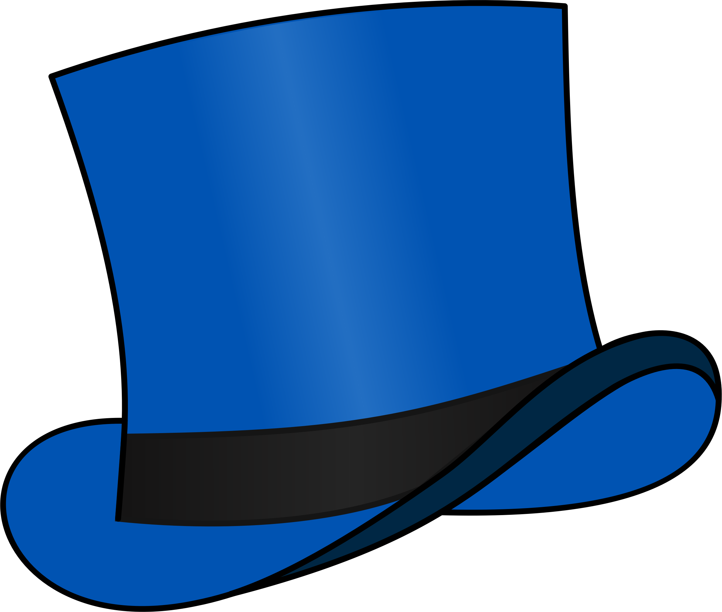 This Free Icons Png Design Of Top Hat Blue (2377x2015), Png Download