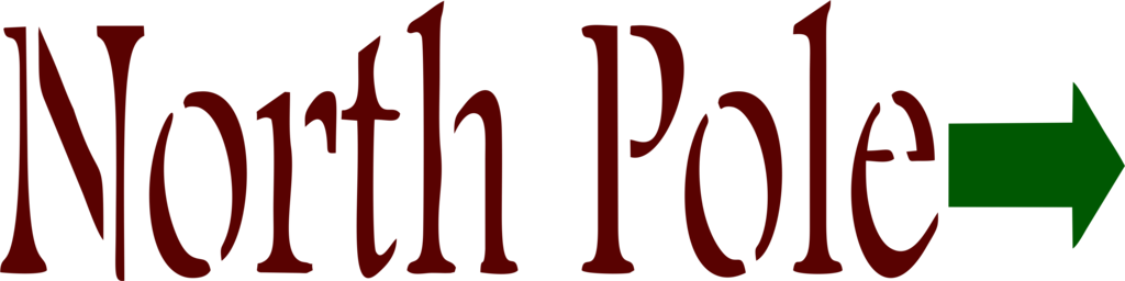 North Pole Sign Stencil - North Pole Stencils (1024x256), Png Download