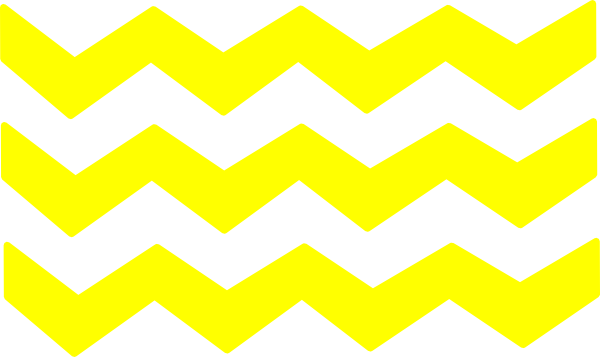 Black And Yellow Zig Zag (600x357), Png Download