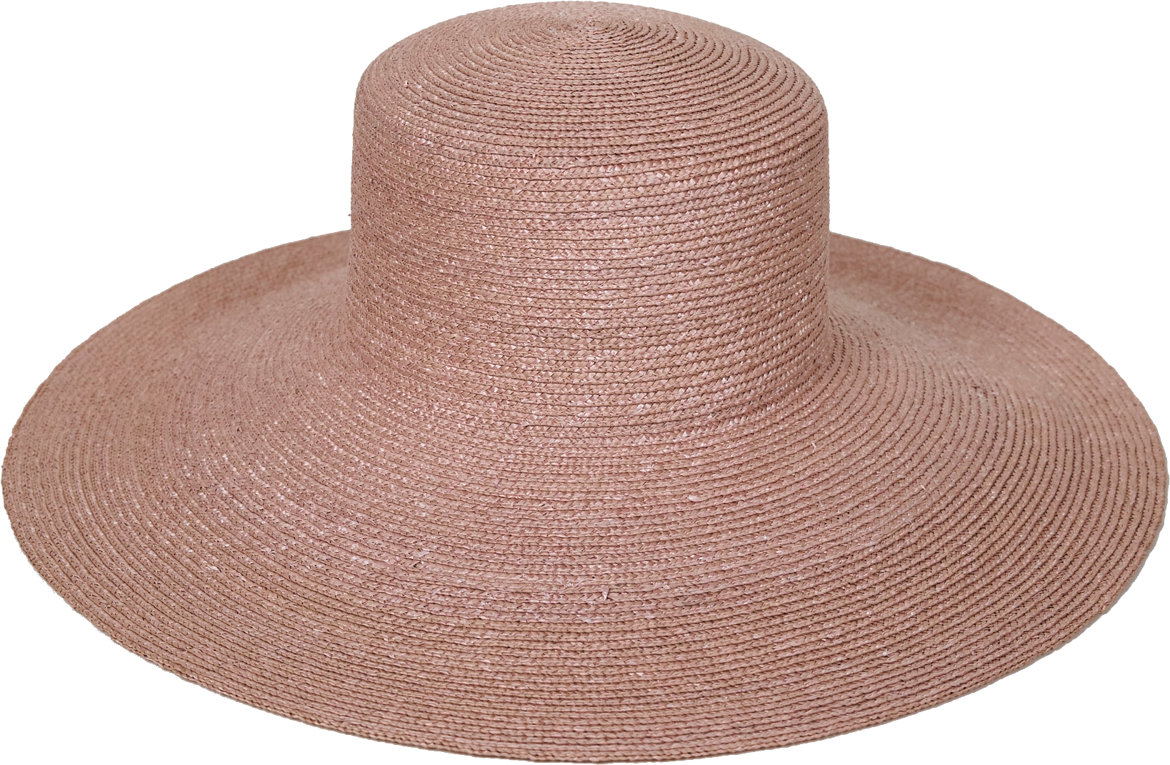 Wide Brim Flat Top Hat In Blossom - Tan (2120x1416), Png Download