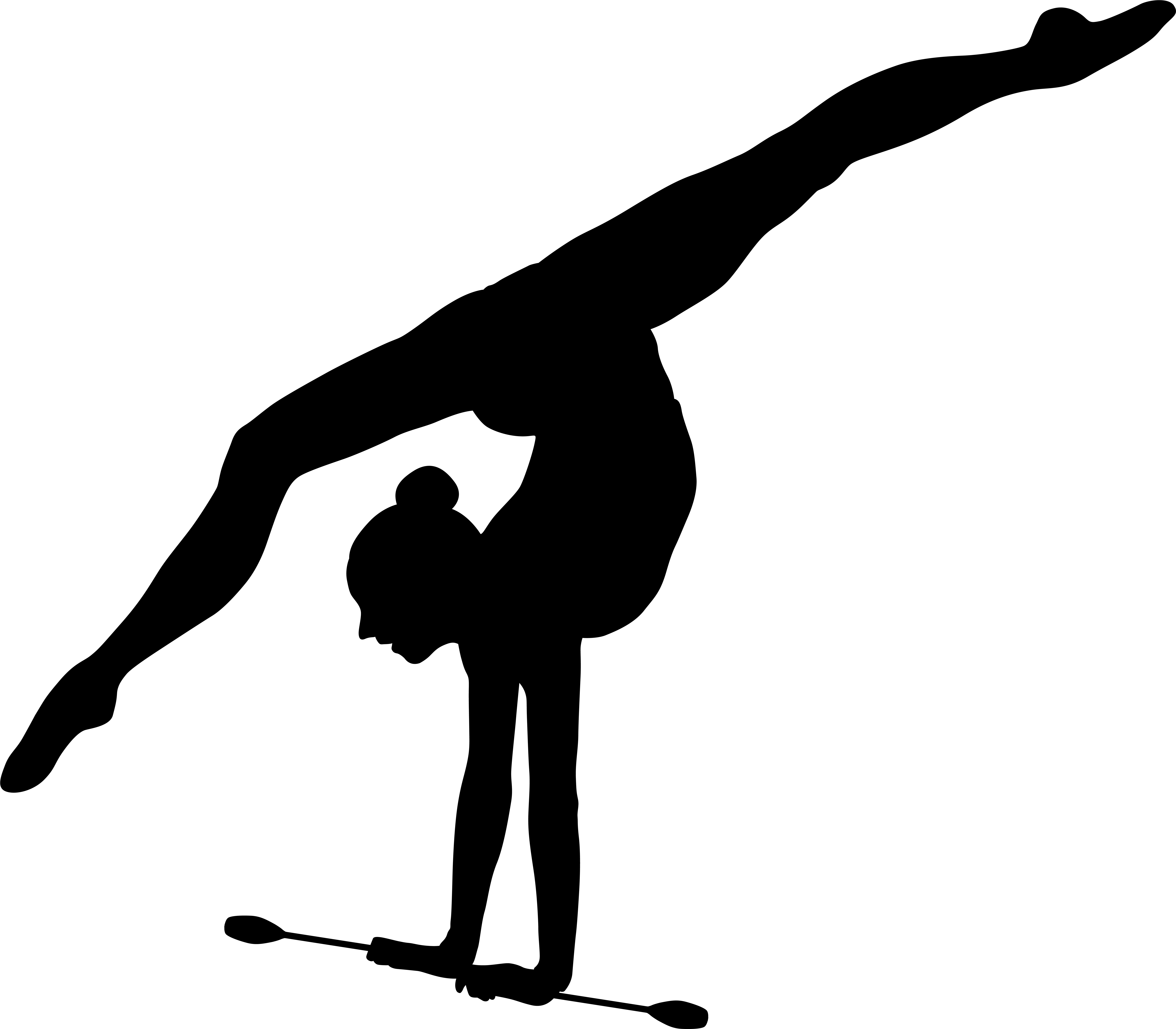 Fitness Silhouette Png (8000x6998), Png Download