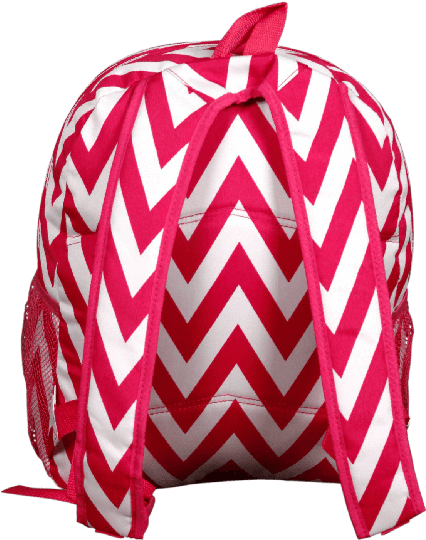 Hot Pink Chevron Backpack - Strap (450x650), Png Download