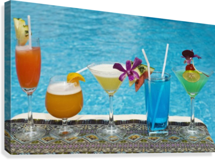 Chiang Mai, Thailand - Chiang Mai, Thailand; Tropical Drinks By The Pool At (429x319), Png Download