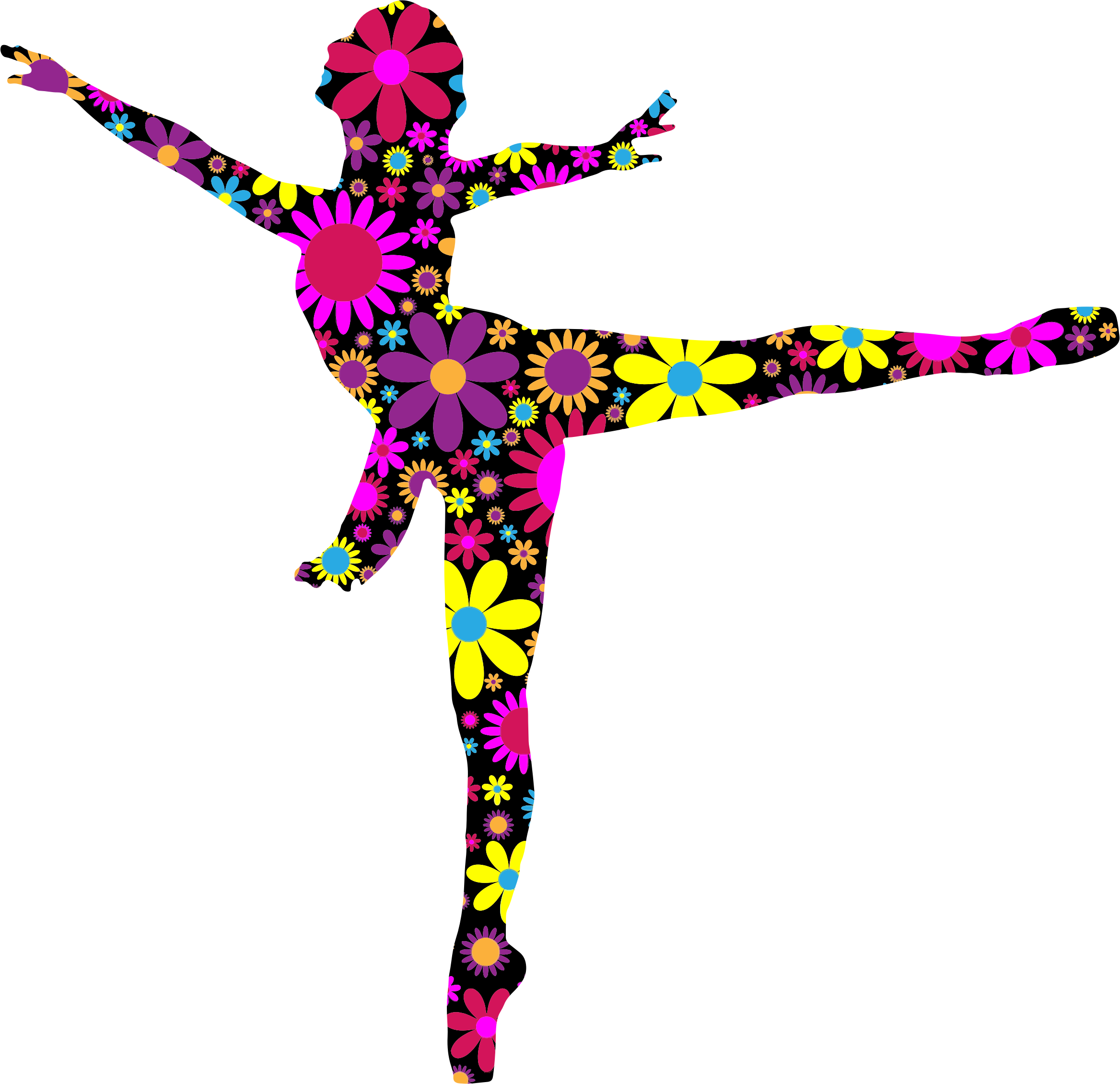 This Free Icons Png Design Of Floral Ballet Dancer (2336x2260), Png Download