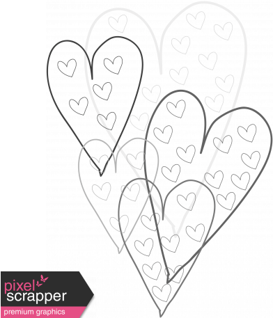 Heart Doodle Doodle - Drawing (456x456), Png Download