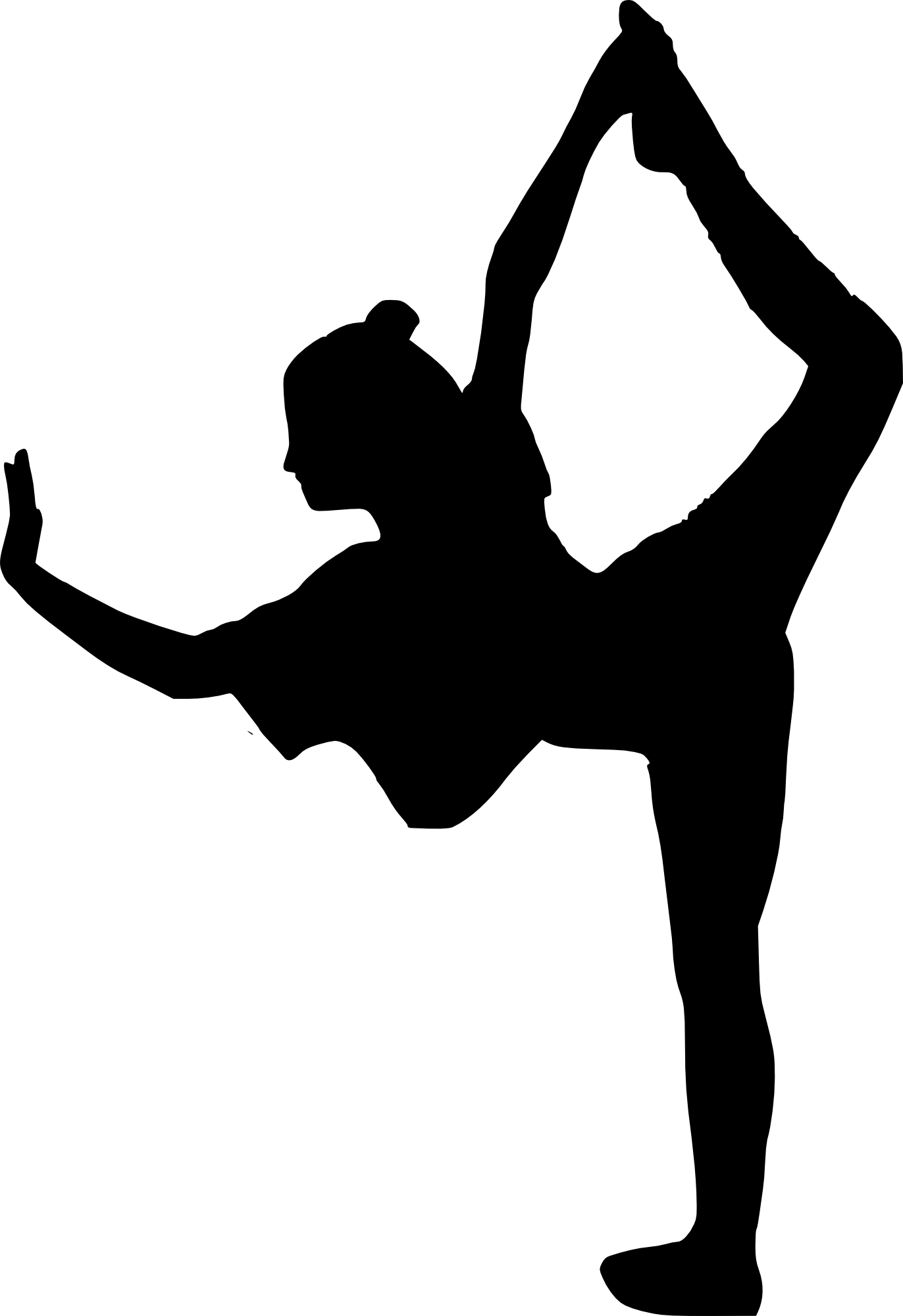 Fitness Silhouette Png - Silhouette Performing Arts Png (1372x2000), Png Download