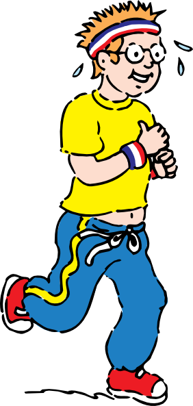 This Free Clipart Png Design Of Jogging Boy Clipart - Jogging Clipart (282x593), Png Download
