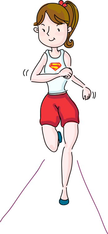 Running Greeting & Note Cards Jogging Marathon Cartoon - Runner Birthday Card (348x750), Png Download