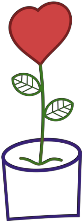 Ftestickers Doodle Doodleart Plant Heart Cute - Kawaii Heart Flower Personalized Tote Bag, Adult Unisex, (1024x1024), Png Download