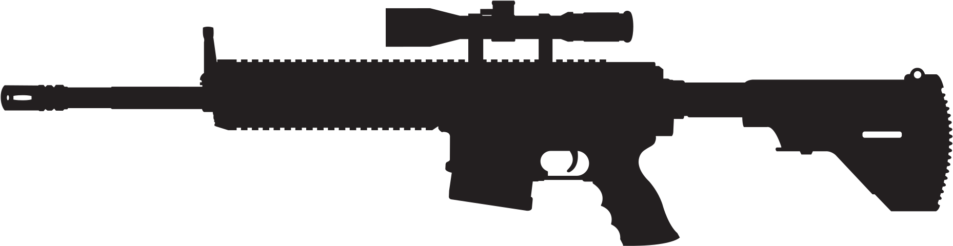 Open - Hecler & Koch Mr 308 (2000x857), Png Download