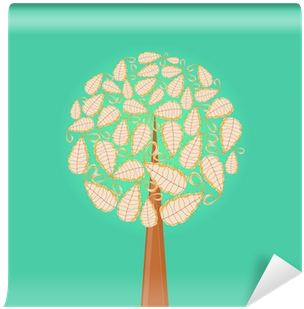 Abstract Tree With Round Leaf Crown Wall Mural • Pixers® - Abstraction (400x400), Png Download