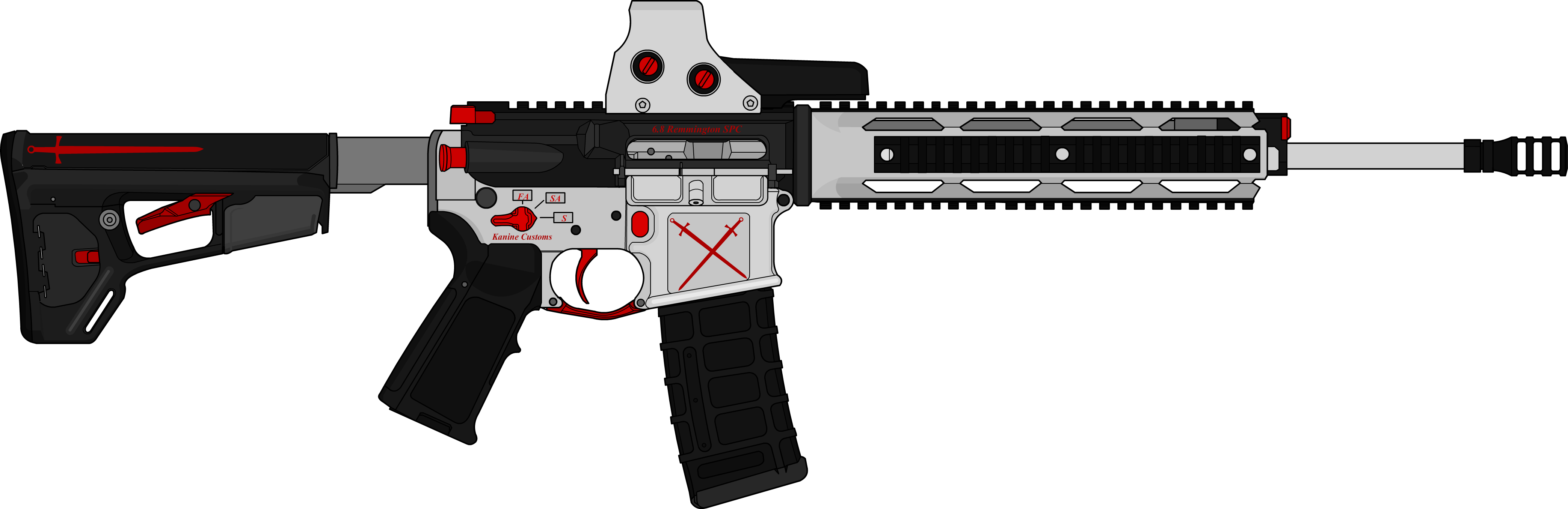 Gun Weapon Essco Development Ar - Stag Arms 3g (4175x1357), Png Download
