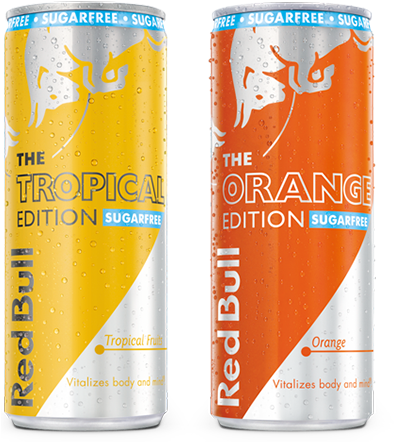 More Wings Without Sugar - Red Bull Tropical Sugar Free (413x468), Png Download