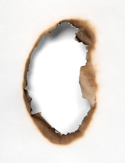 Blunt Transparent Burnt - Transparent Background Burnt Hole In Paper Transparent (423x550), Png Download