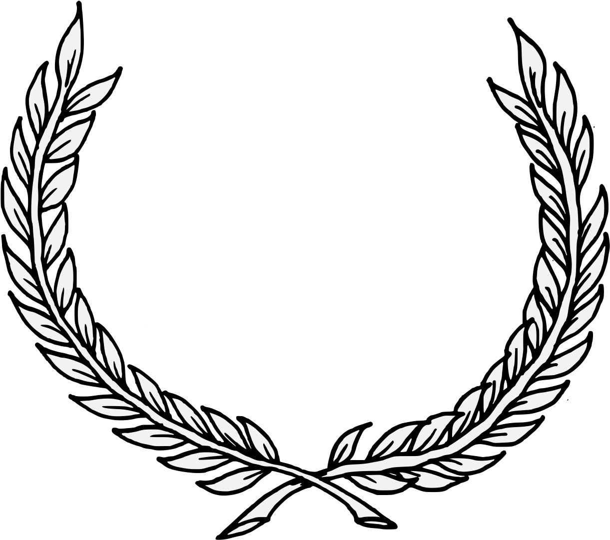 White Laurel Wreath Png - Laurel Wreath Png (1238x1110), Png Download