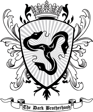 Crest - Dark Brotherhood Badge (331x397), Png Download
