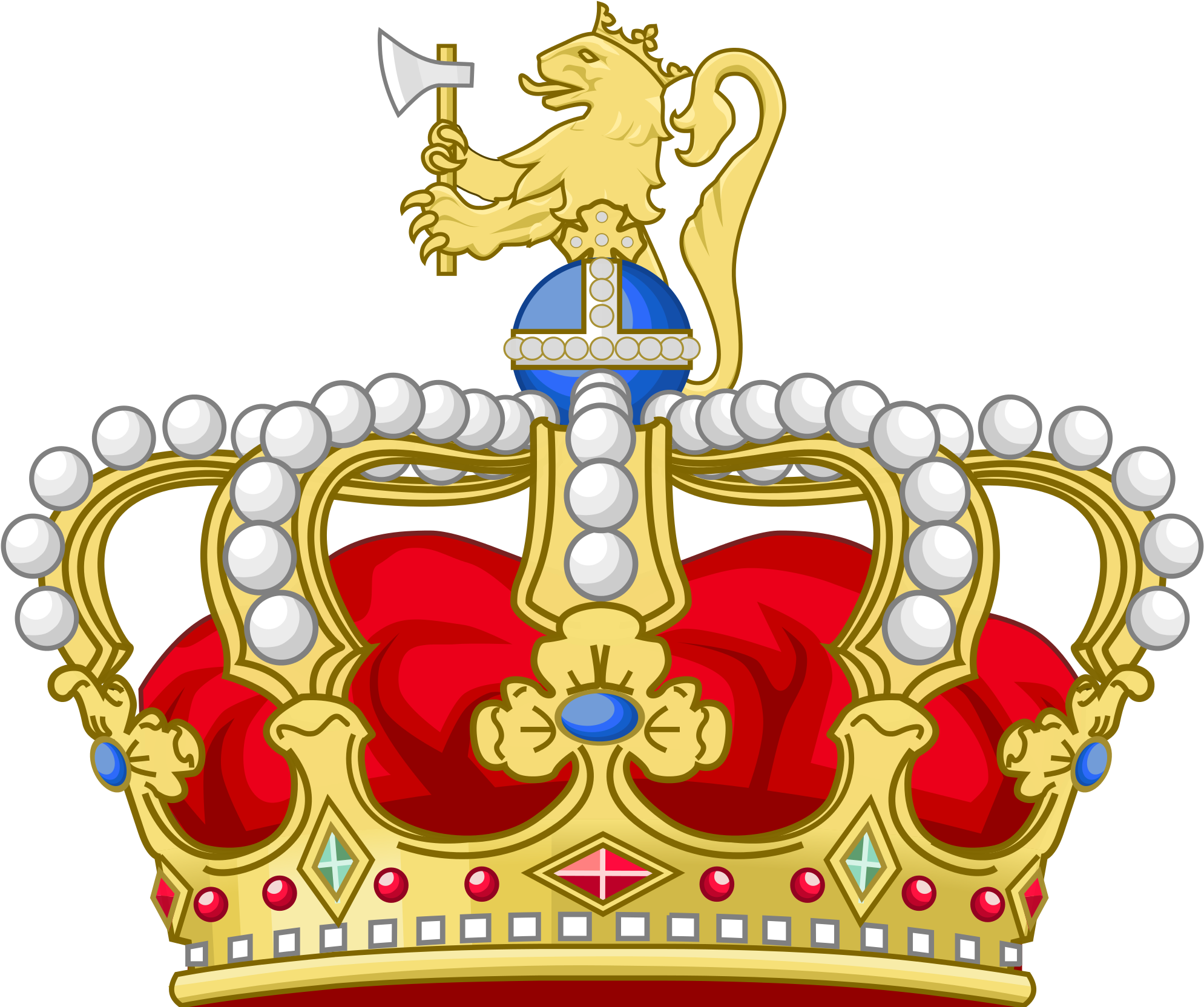 Norwegian Royal Crown - Crown Of Norway (2000x1669), Png Download