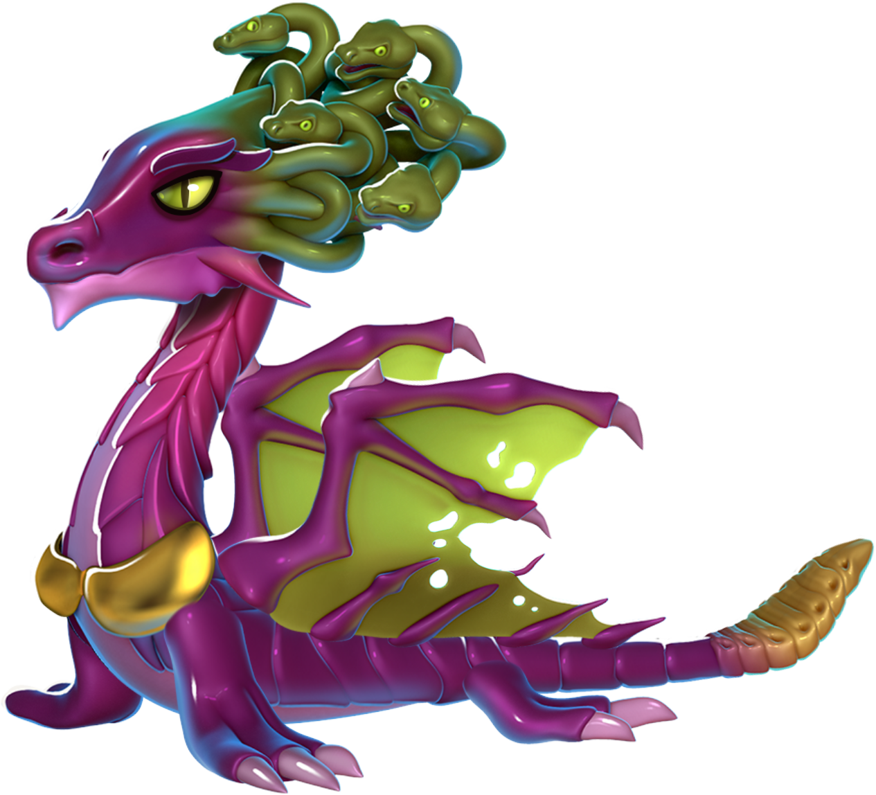 Medusa Dragon (1265x1148), Png Download