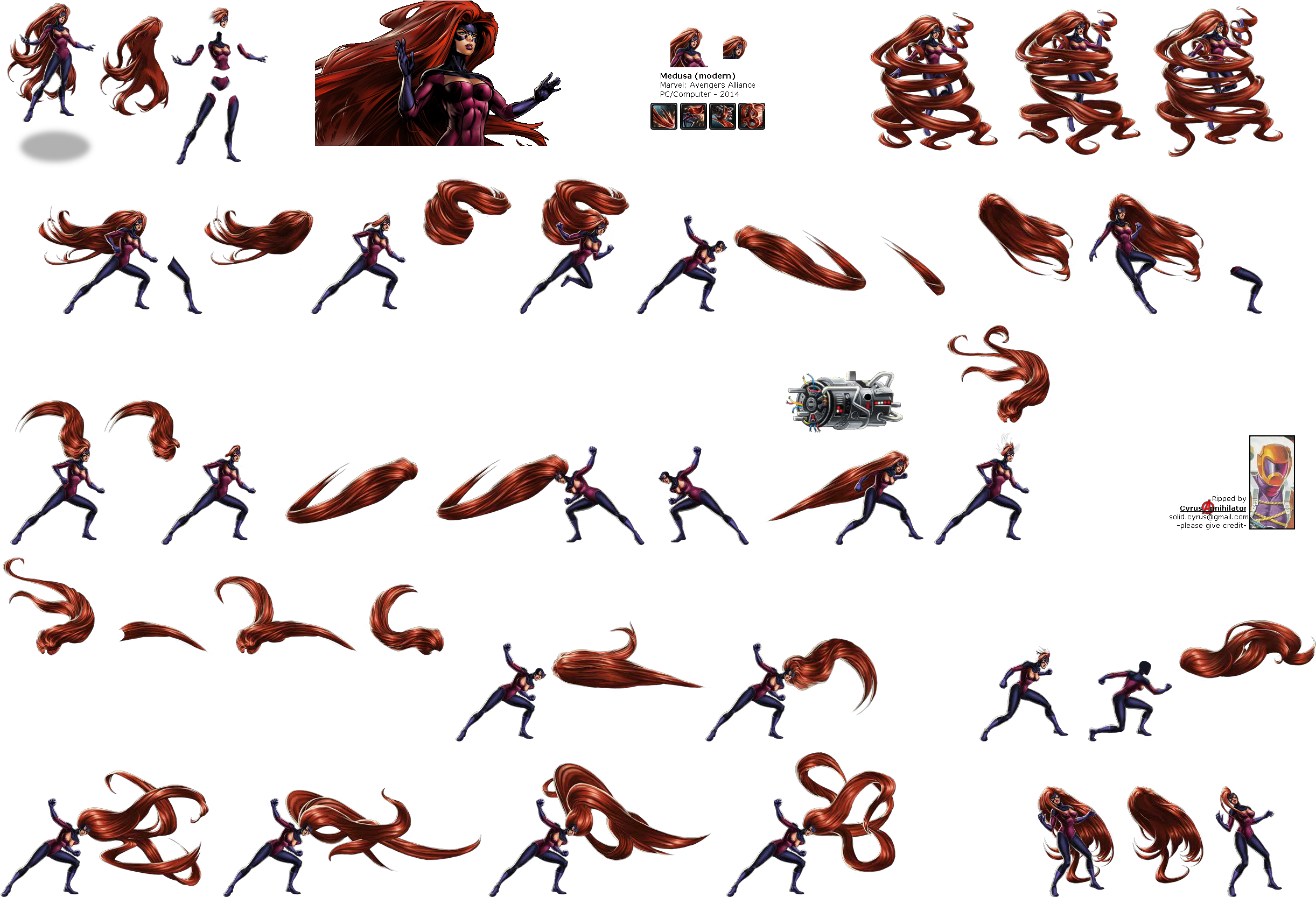 Avengers Alliance - Medusa Marvel Avengers Alliance (2450x1690), Png Download