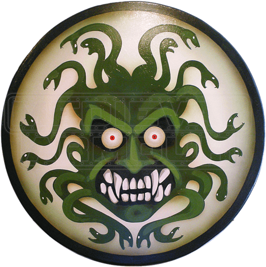 Wooden Greek Medusa Shield - Ancient Greek Army Shield (550x550), Png Download