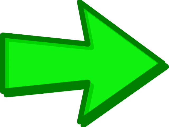 Arrow Clipart Direction - Green Arrow Clipart (600x457), Png Download
